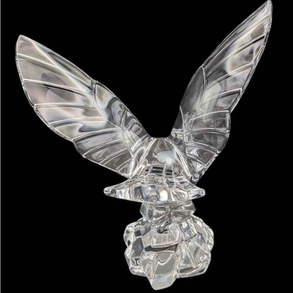 Vintage Val St.Lambert De Sorss Signed.Solid Lead Crystal Glass American Eagle. - Picture 4 of 7